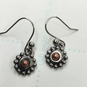 5/$25 Silver Tone Cabochon Dangle Earrings